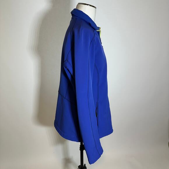 Columbia Hard Shell Fleece Lined Jacket Full Zip Water Resistant Womens Sz Large - Picture 2 of 12